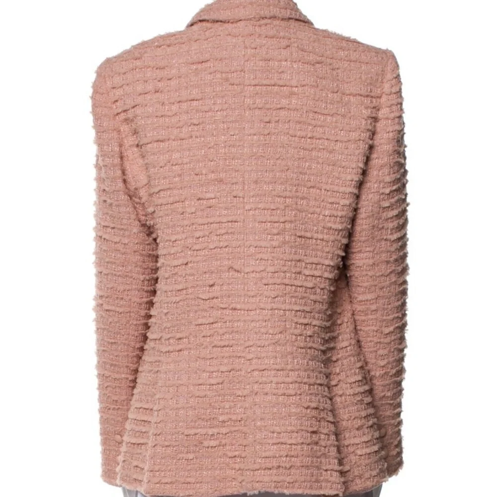 L'Agence Chamberlain Metallic Tweed Blazer Dusty Rose - Picture 9 of 11